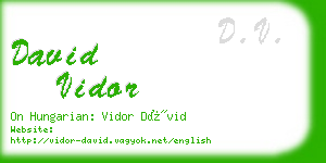 david vidor business card